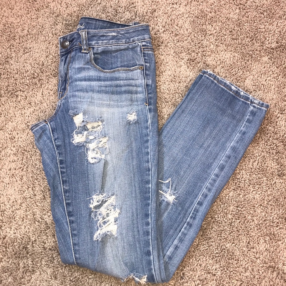 Distressed America Eagle Jeans